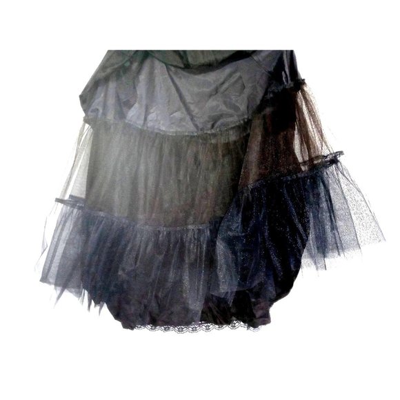 Vintage Gunne Sax Dress Size 11 Jessica McClintock Strapless Purple & Black - Picture 8 of 9